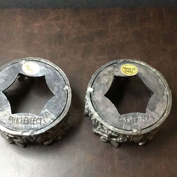 Candleholders set of two Vintage HK perfect very small Votive holder - Picture 3 of 4